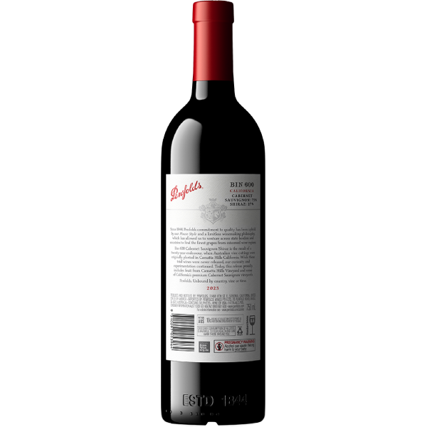 2023 Bin 600 California Cabernet Shiraz