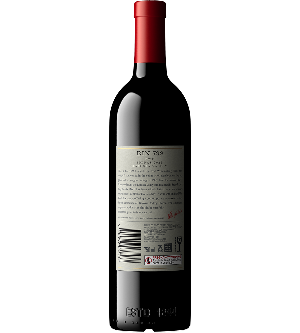Penfolds Bin 798 2021 赤ワイン 750ml 2022 RWT Bin 798 Barossa Valley Shiraz